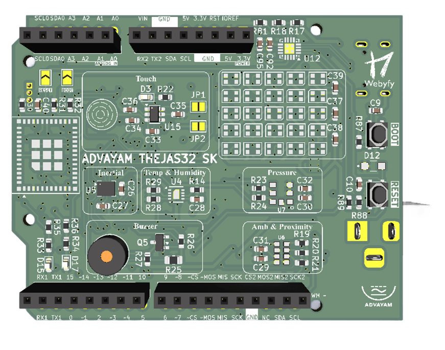 Advayam Thejas32 SK expansion board